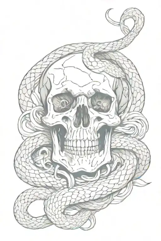 Skull And Snake