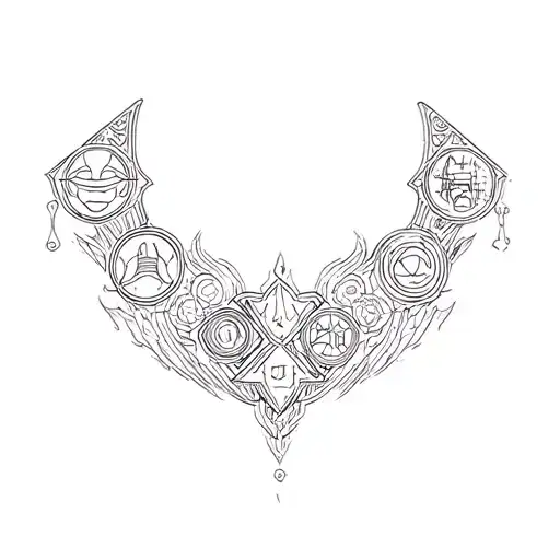 Chest Piece With Zodiac Signs Incorporated