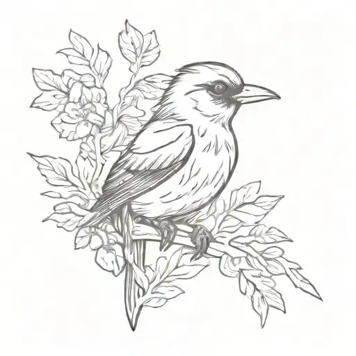 A Cute Bird Wearing A Panama