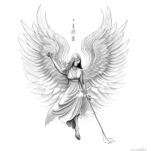 Phoenix With Guardian Angel