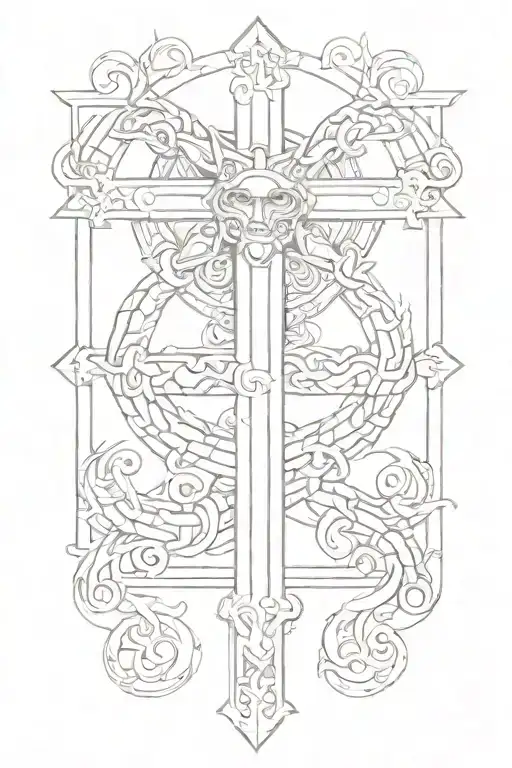 Cross With Quetzalcoatl Wrapping