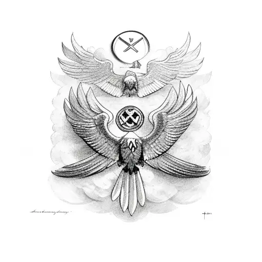 Iron Cross And Flying Eagle