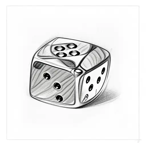 A Sketch Of A Pair Of Dice Showing The Numbers 7 And 11