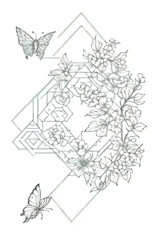 Hex Symbol With Virgo And Nature Inspired