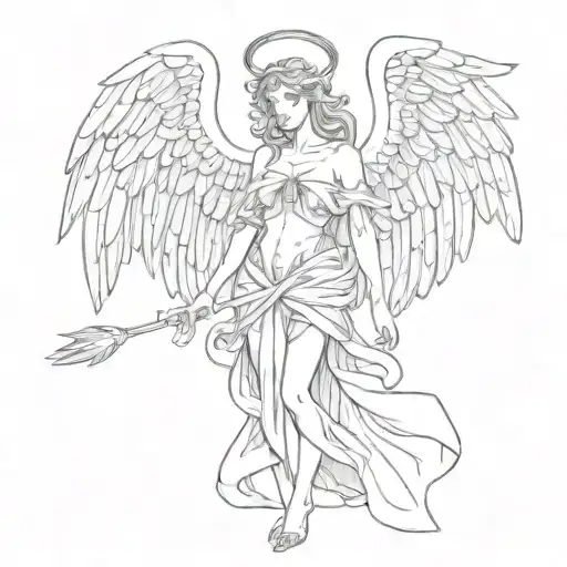 Angel With Latin Inscription