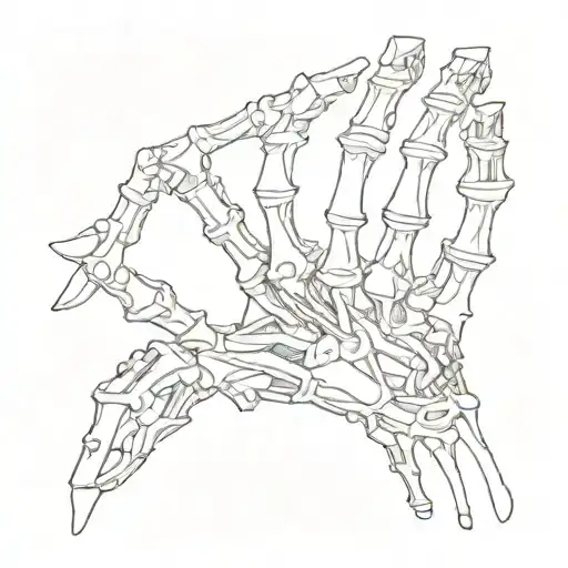 Skeleton Hand Reaching