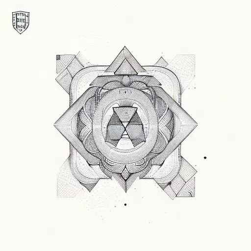 Abstract Loyalty Design With Geometric Shapes