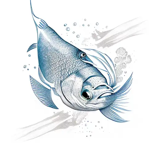 School Of Colorful Fish Forming A Scuba Mask