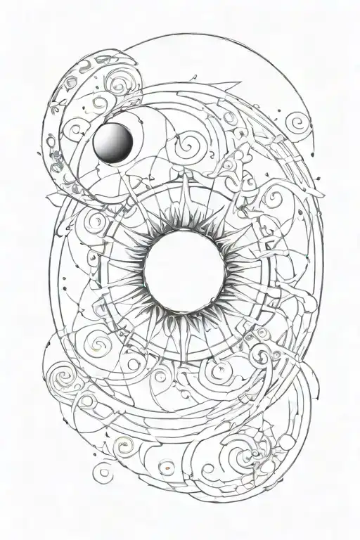 Spiral Symbol Mixed With A Moon Shaped Thing