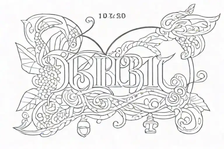 Piku And Krishna Name And Date 18 08 2022 Forever Tattoo Written In Stylish Font