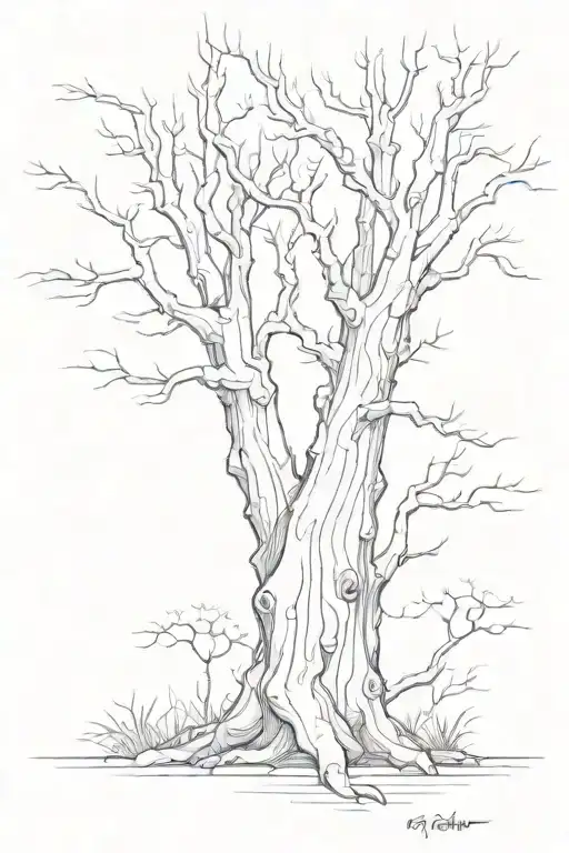 Tree Trunks With Movement