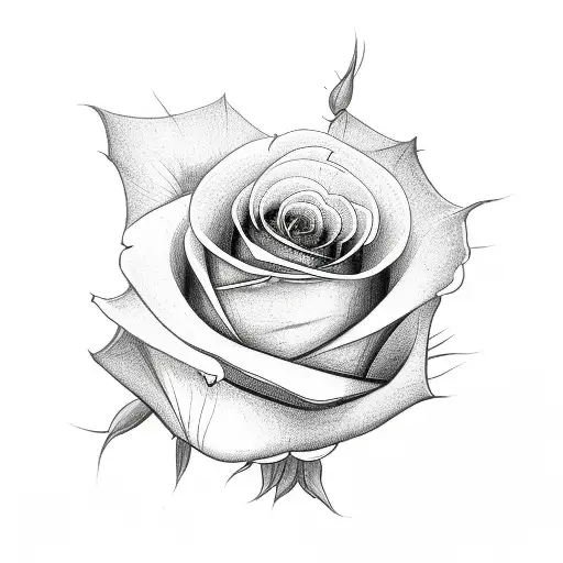 Side View Of A Rose