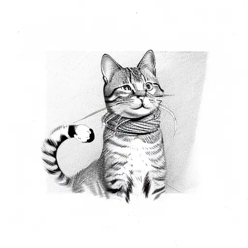 Cat With Paw Print Band