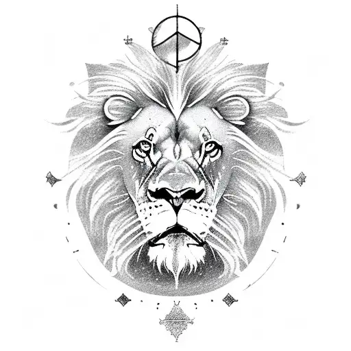 Lion With Pisces Logo