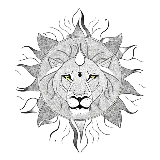 Lion And Sun Iran Symbol With Farvahar As Well As Ribbon About Cancer And Symbol Of Grandpa