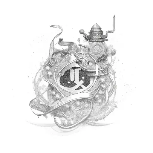 Farvahar As Well As Ribbon About Cancer And Symbol Of Grandpa