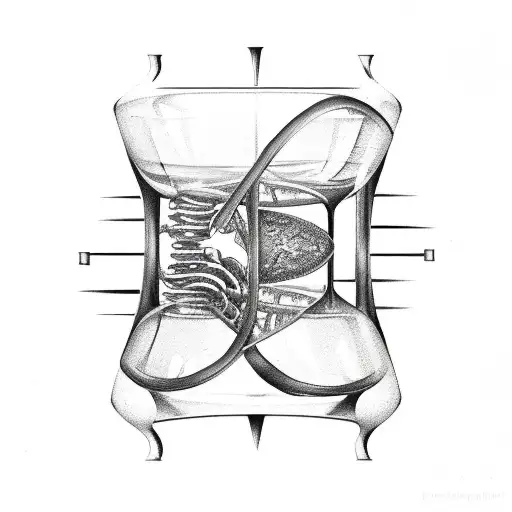 Hourglass With Bones Inside