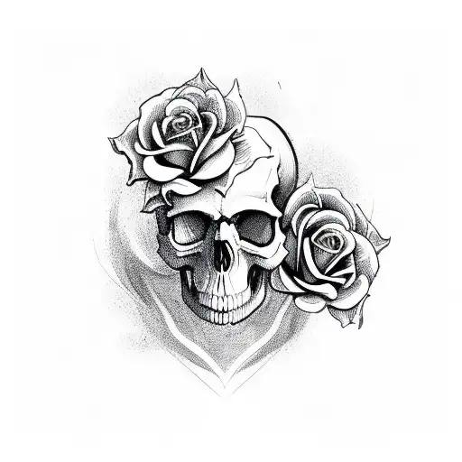 Translation Book With A Skull And Roses