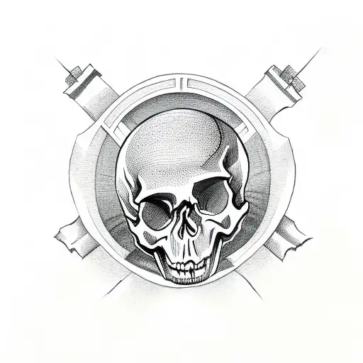 Skull Carrying Cross