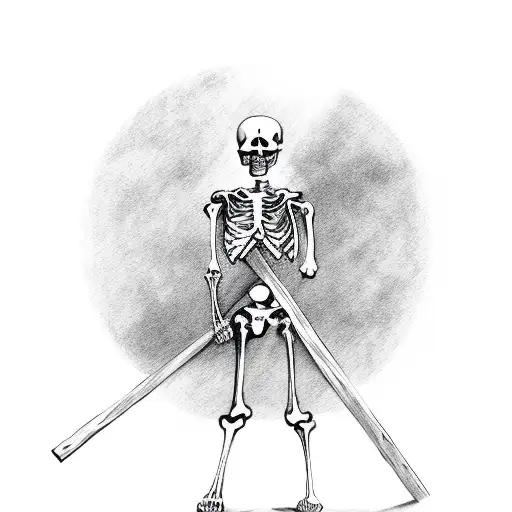 Skeleton Carrying Cross