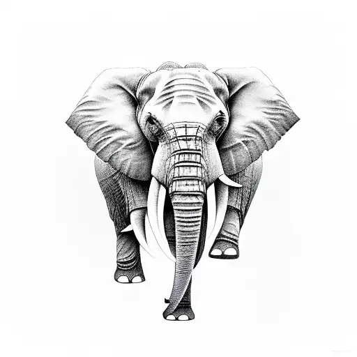 Elephant With Travel And Scarlett Ibis