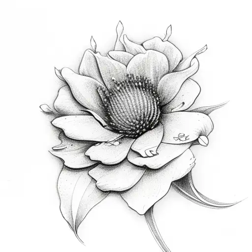 Flowers With A Cardinal