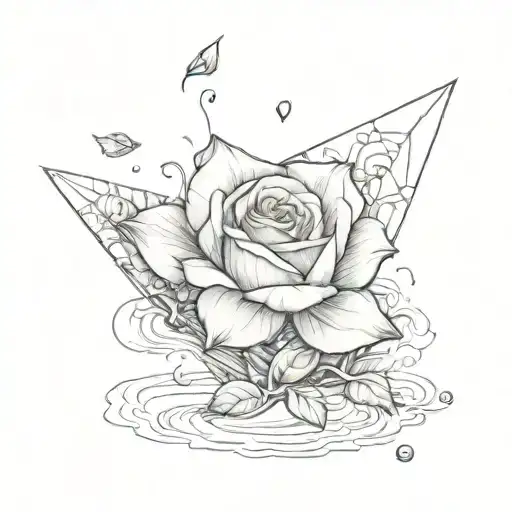 Rose Whose Petals Become Paper Boats