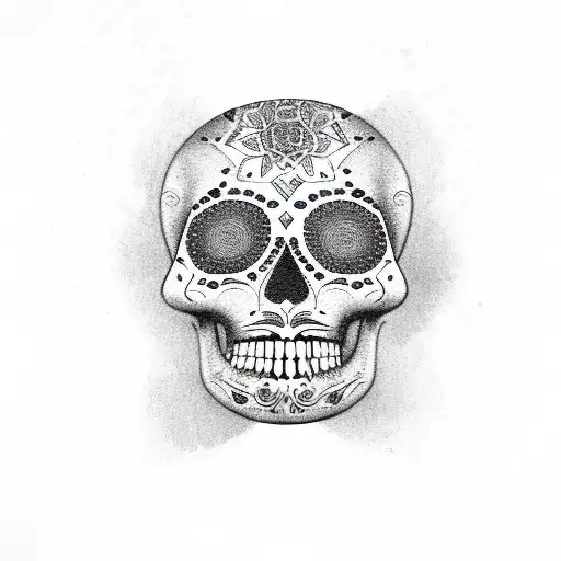 Mexican Sugar Skull Third Eye
