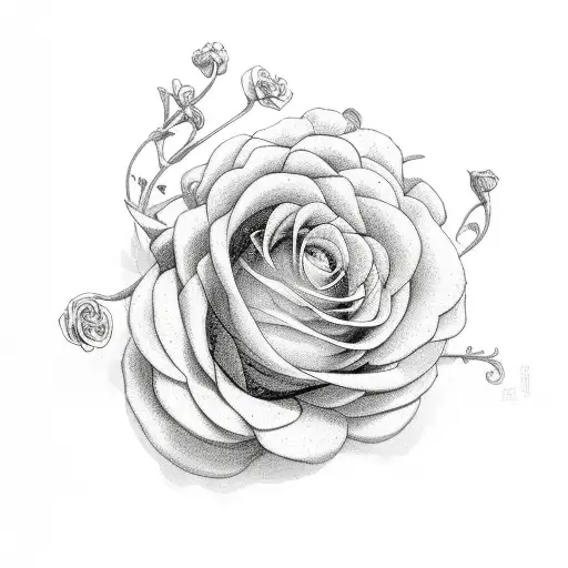 Snake In Flowers Viewing From Above