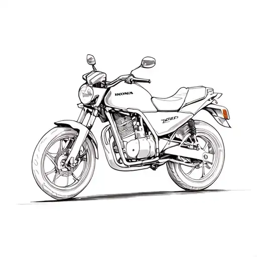 Honda 125 Cg Motorbike Just From One Line As Simple As Possible