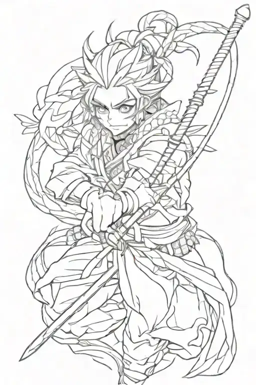 Kokushibo From The Anime Demon Slayer Blade