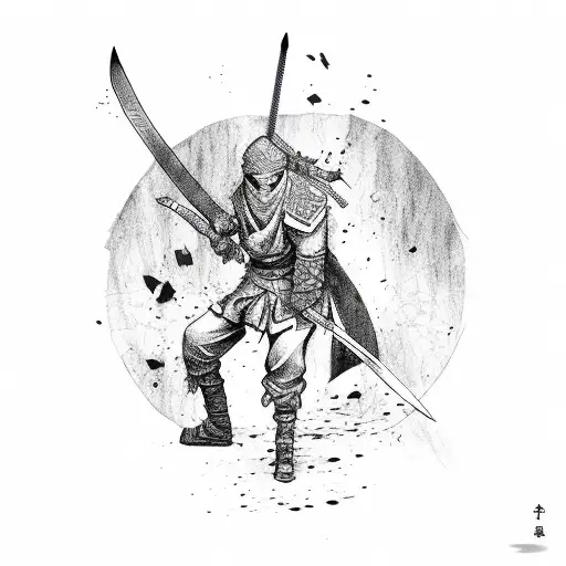 Ninja With Bloody Sword