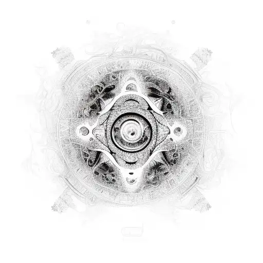 A Mystical Film Reel With Psychedelic Patterns And Ayahuasca Vines Intertwining Around It