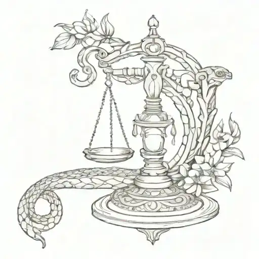 Libra Scale And Snake