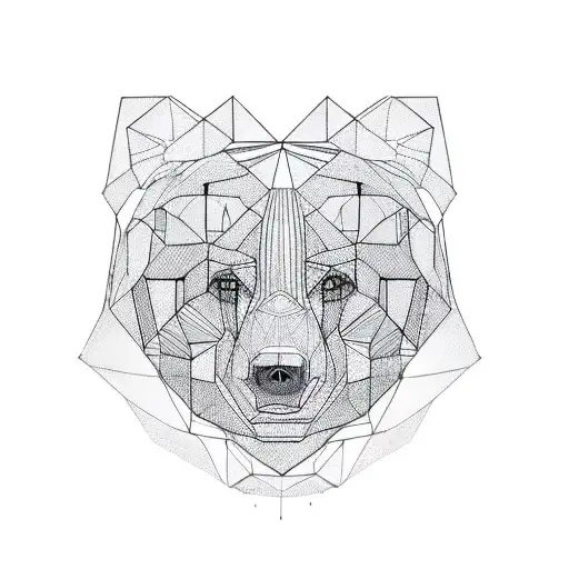Geometric Bear Face