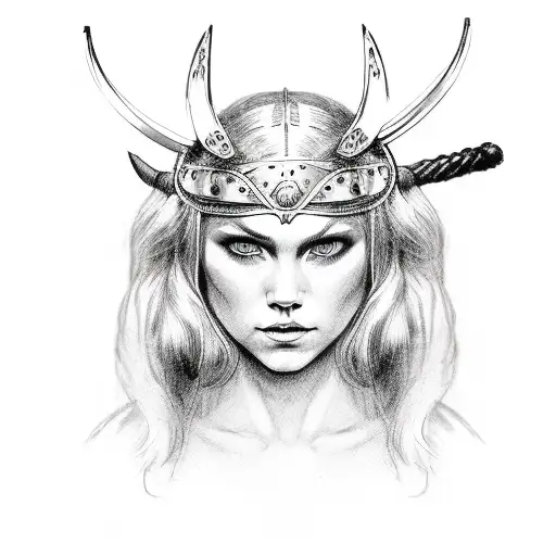 Nude Female Viking Warrior