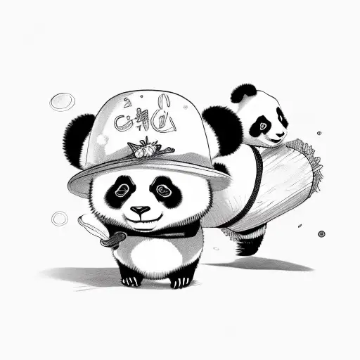Panda Y Chica