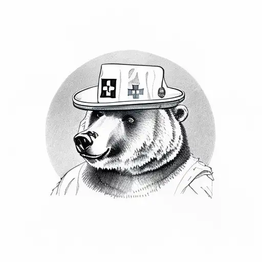 A Bear Holding A Beer Mug With A Nurse's Hat On
