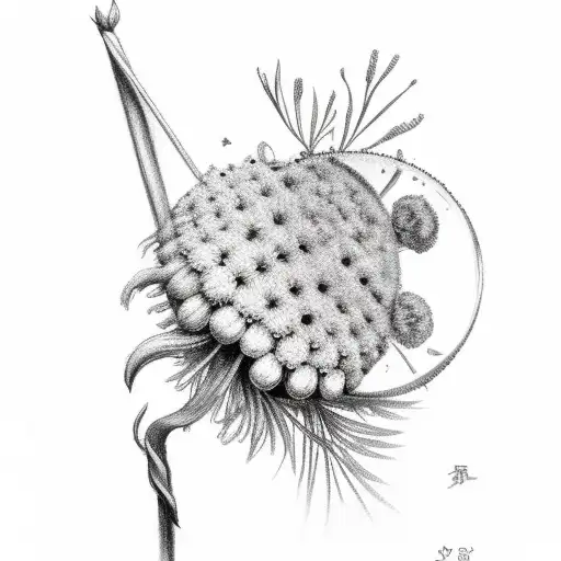 Dill Flower And Cardinal