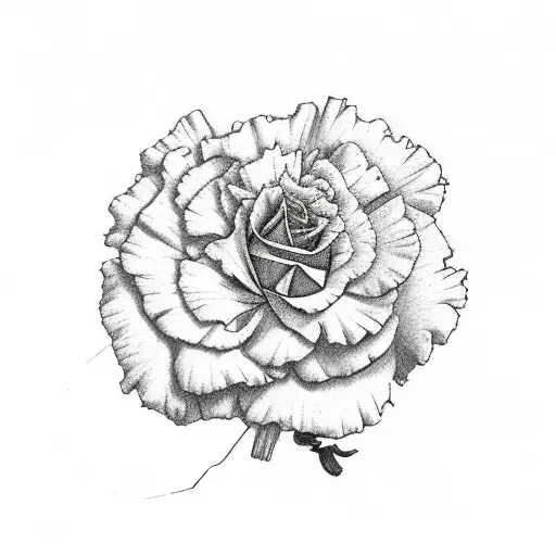 Carnation Middle Violet Left Rose Right Held By Twine