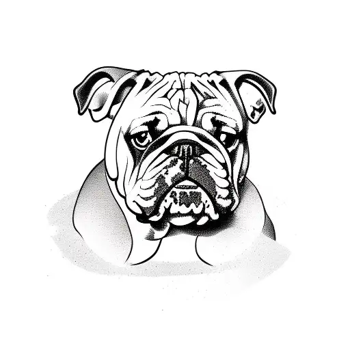 English Bulldog Outline Basic
