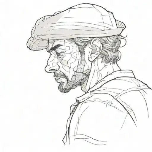 A Sketch Of A Broken Fatherless Waiter Looking Out At The Ocean In Goa