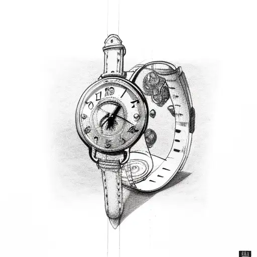 Broken Wristwatch That Goes Backwards And The Swan