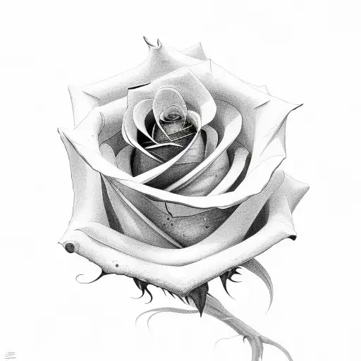 Rose With Wording For Stem