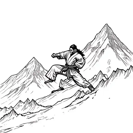 Mountain Being Karate Chopped In Half