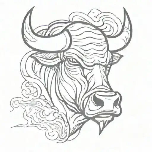 Chicago Bulls Logo Blowing Smoke From Nose