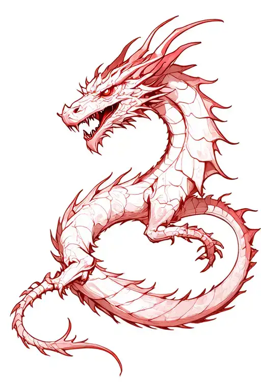 Symbol Dragon Emerging Red Demon