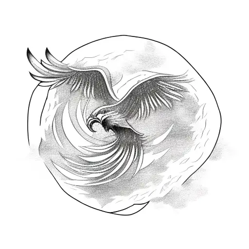 A Phoenix Rising From A Pile Of Cryptocurrencies