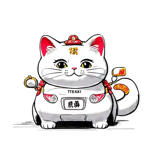 Hong Kong Taxi Lucky Cat Drive