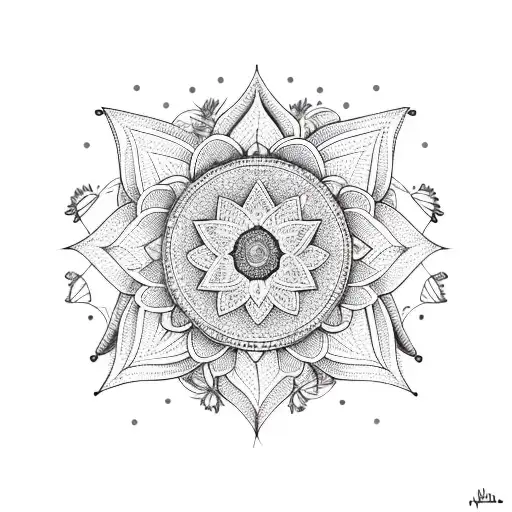 Lotus Flower With Dreamcatcher